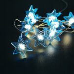 Großhandel mit LED-Kupferdraht, hellblauer Stern – YZ-20177