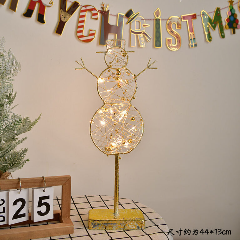micro LED snowman with gold wires warmwhtie – YZ-90137 - Christmas Lights