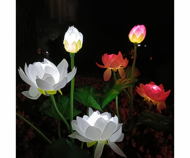 LED Solar Garden Light Lotus Flowers – YZ-50040 - LED Garden & Outdoor Lights