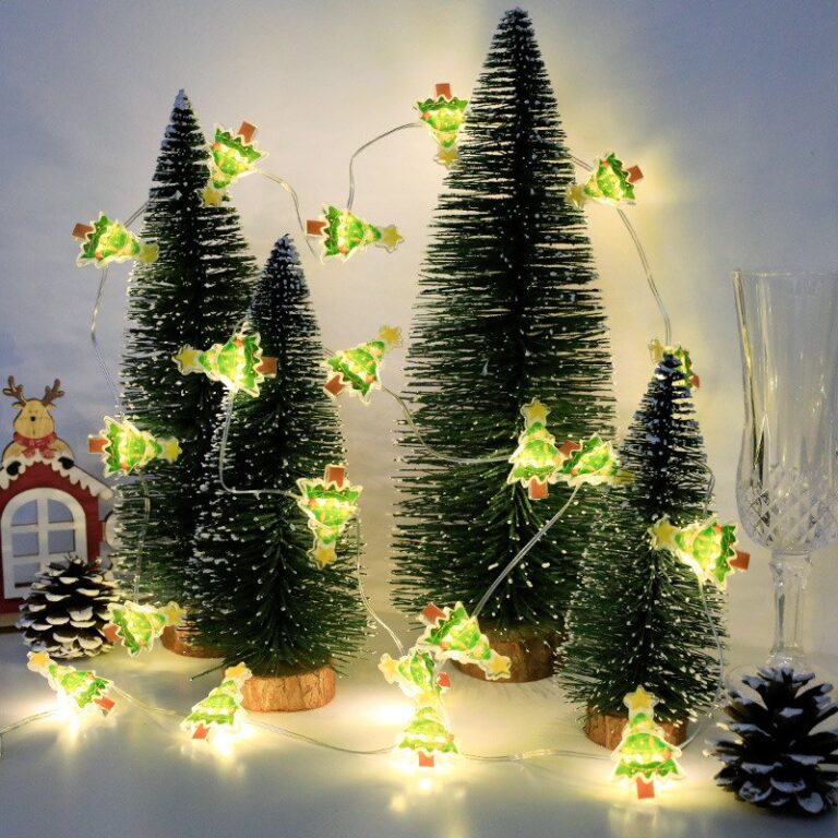 Grosir LED Kawat Lapis PVC Natal Bercahaya – YZ-80009 - Lampu Natal