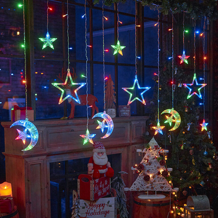 Wholesale LED 120LED Star Moon Curtain Light 1 – YZ-90020 - LED Curtain & Icicle Lights