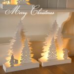 Wholesale LED PVC Board Tree With Snowman 19LED – YZ-90124