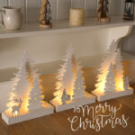 Wholesale LED PVC Board Tree With Snowman 19LED – YZ-90124