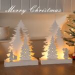 Wholesale LED PVC Board Tree With Snowman 19LED – YZ-90124