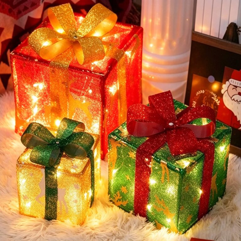Wholesale Motif LED Gift Box Set Warmwhtie – YZ-90133 - Christmas Lights