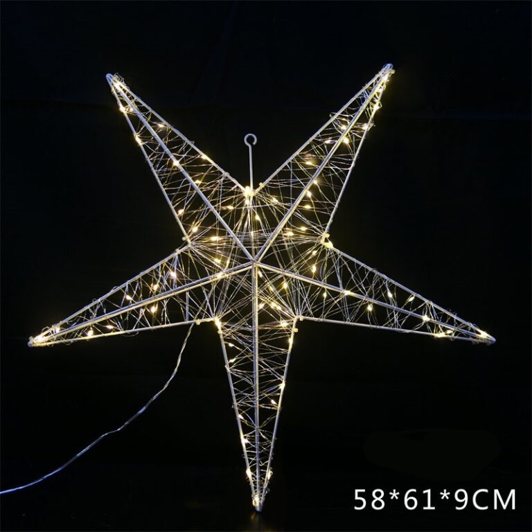 Motiv-Mikro-LED-Stern im Großhandel mit Golddrähten – YZ-90136 - LED Kupferdrahtlichter
