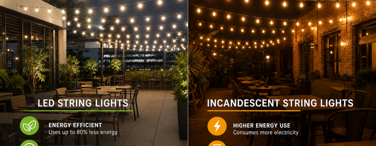 LED vs. Glühlampen-Lichterketten: Warum sich gewerbliche Käufer für LED entscheiden