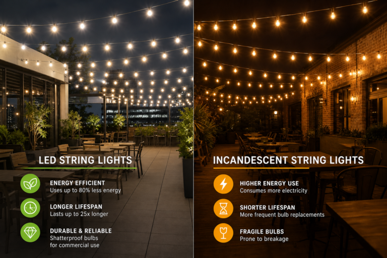 LED vs. Incandescent String Lights: Why Commercial Buyers Choose LED